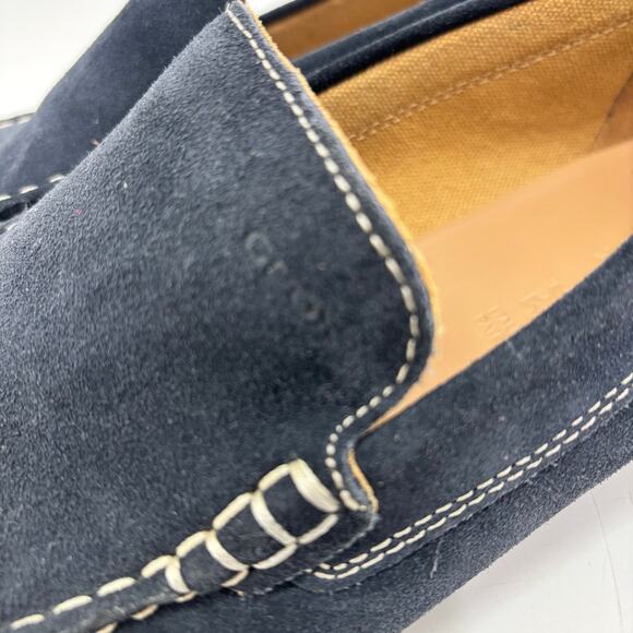 Geox Respira Mens US 10 EU 43 Navy-Black Driving Shoes Loafers Suede Leather main image 14